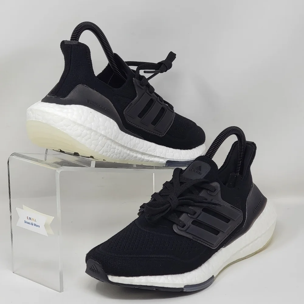 Adidas Ultraboost 21 Black White Running Shoes FY0378 Mens Sz 4.5 Wmns 6 New